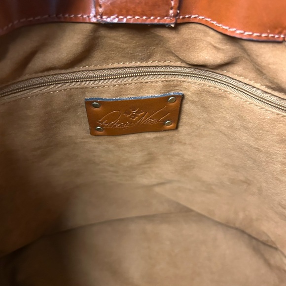 Patricia Nash Brown Leather Mallory Tote Bag with dust bag - Picture 9 of 13